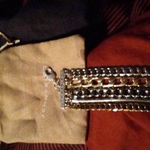 Jenny bird signed 2 tone bracelet Austin cuff